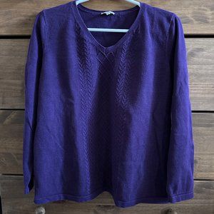 Talbots Purple Sweater Extra-Large Petite (XLP)